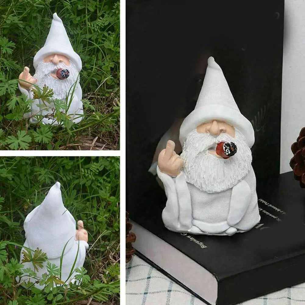 Smoking Middle Finger Gnome