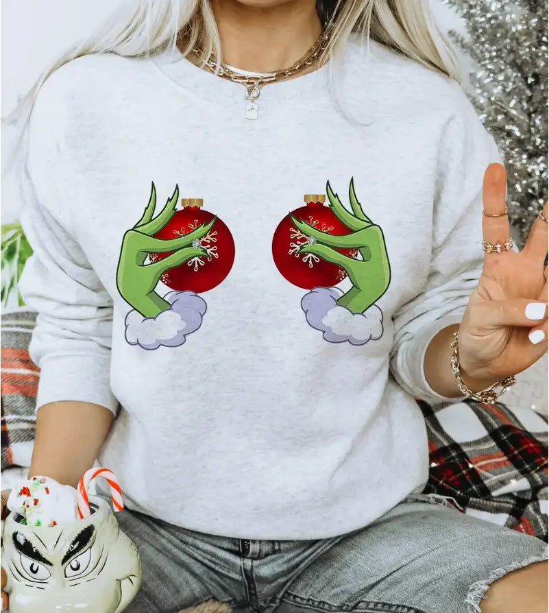 Grinch Boobs Ornament Balls Trendslana