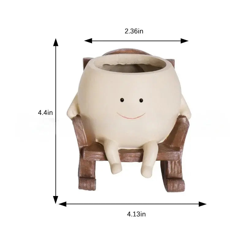 Rocking Chair Smiley Pot Trendslana