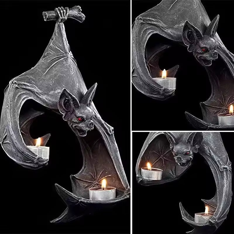 Gothic Bat Candle Holder