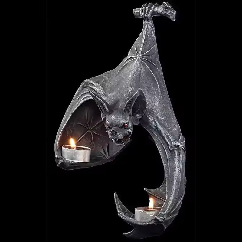 Gothic Bat Candle Holder