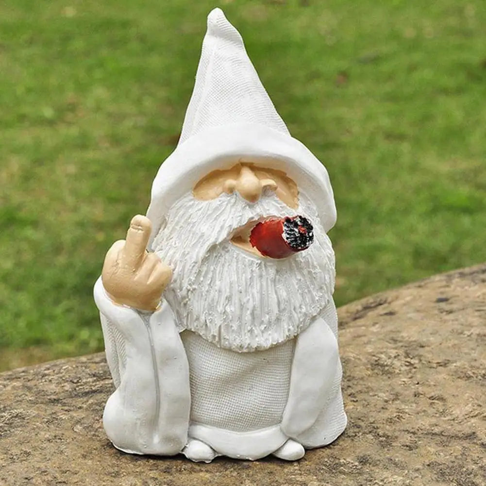 Smoking Middle Finger Gnome