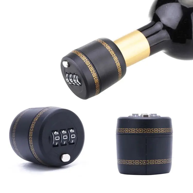 Red Wine Bottle Code Lock Bottle Cap Lock My store