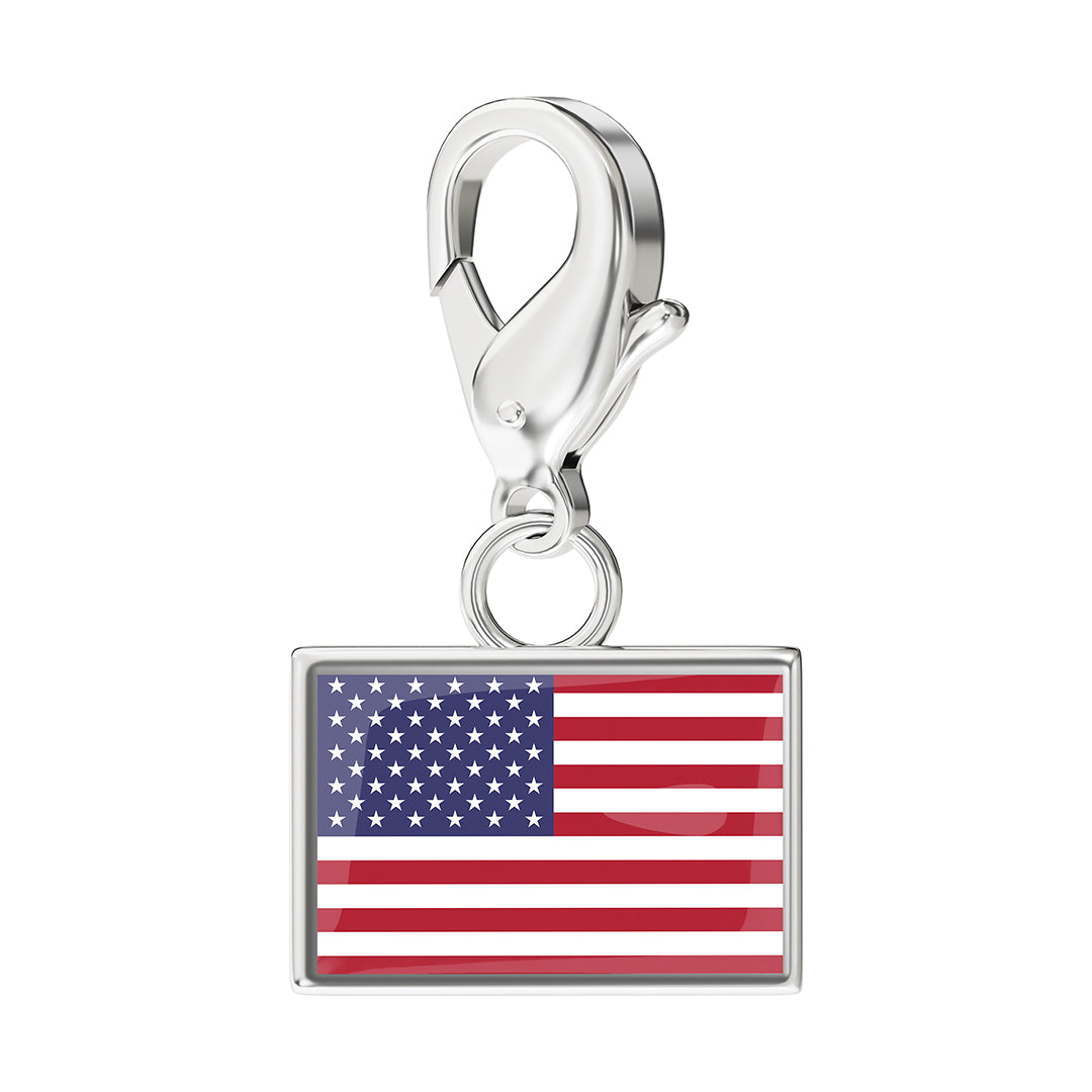 FLAG & MAP CHARMS SET