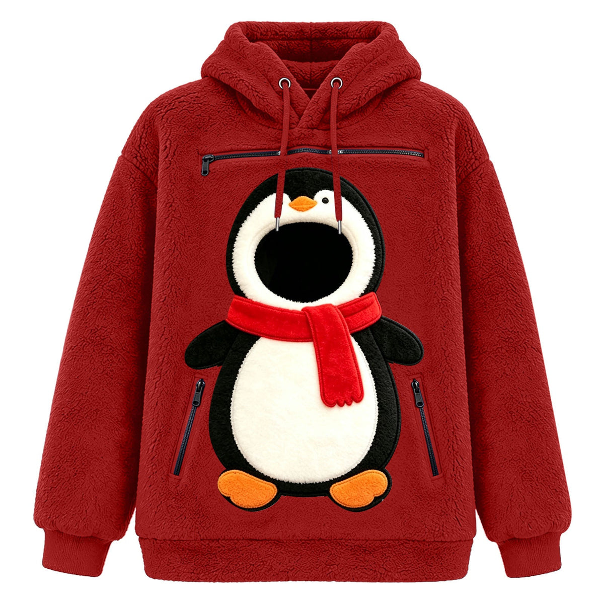 Christmas Pet Carrier Fleece Hoodie