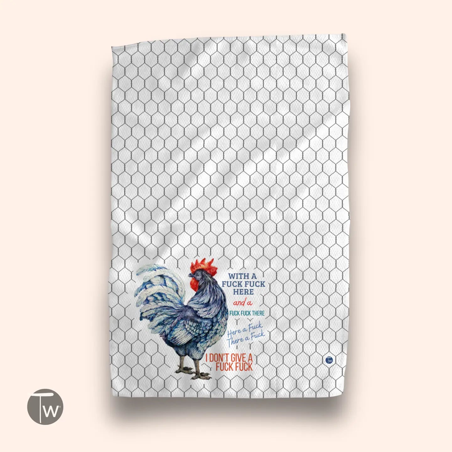 With A Fuck Fuck Here | Kitchen Tea Towel