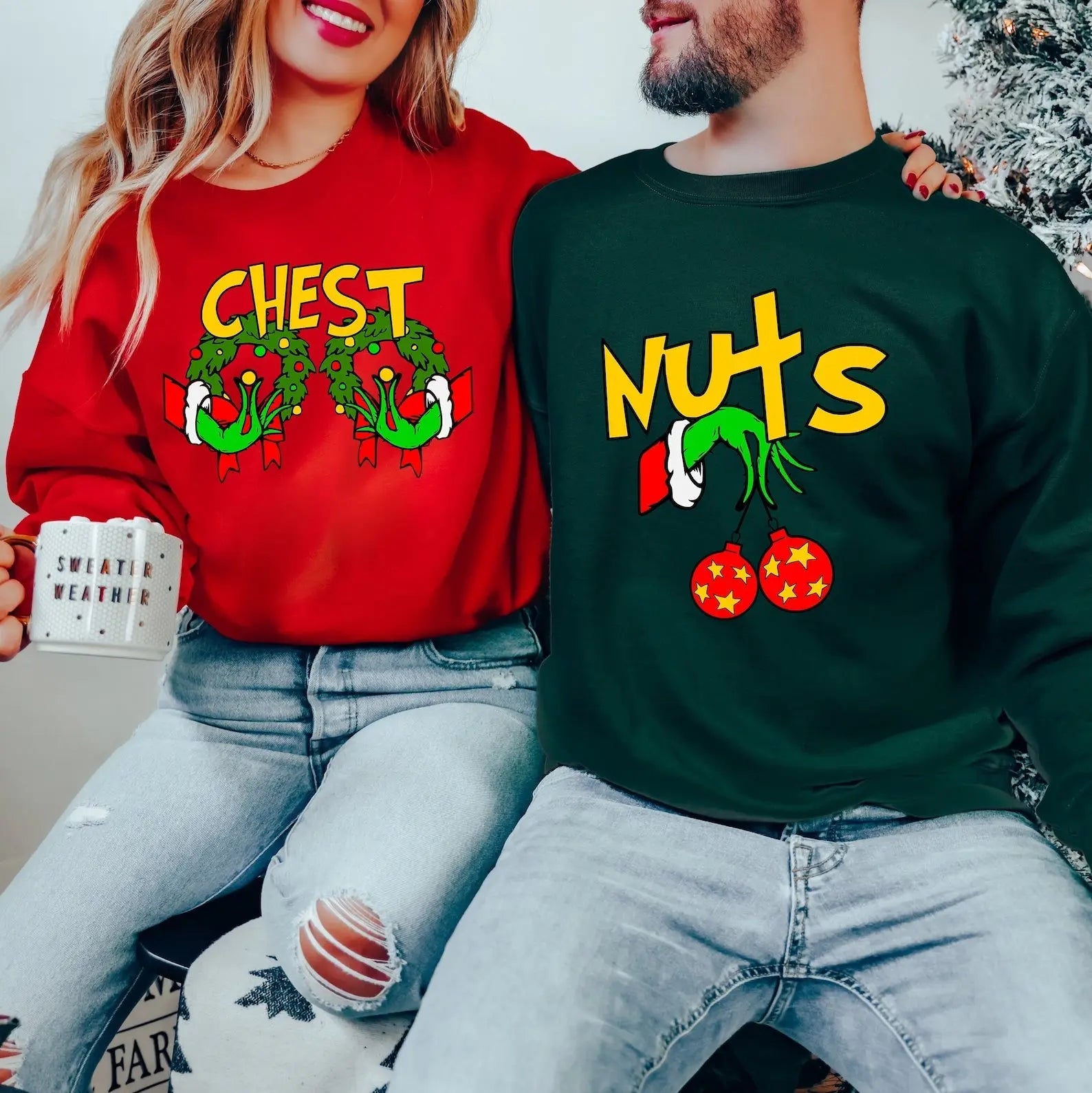 Chest Nuts Couples Sweatshirts Set Trendslana