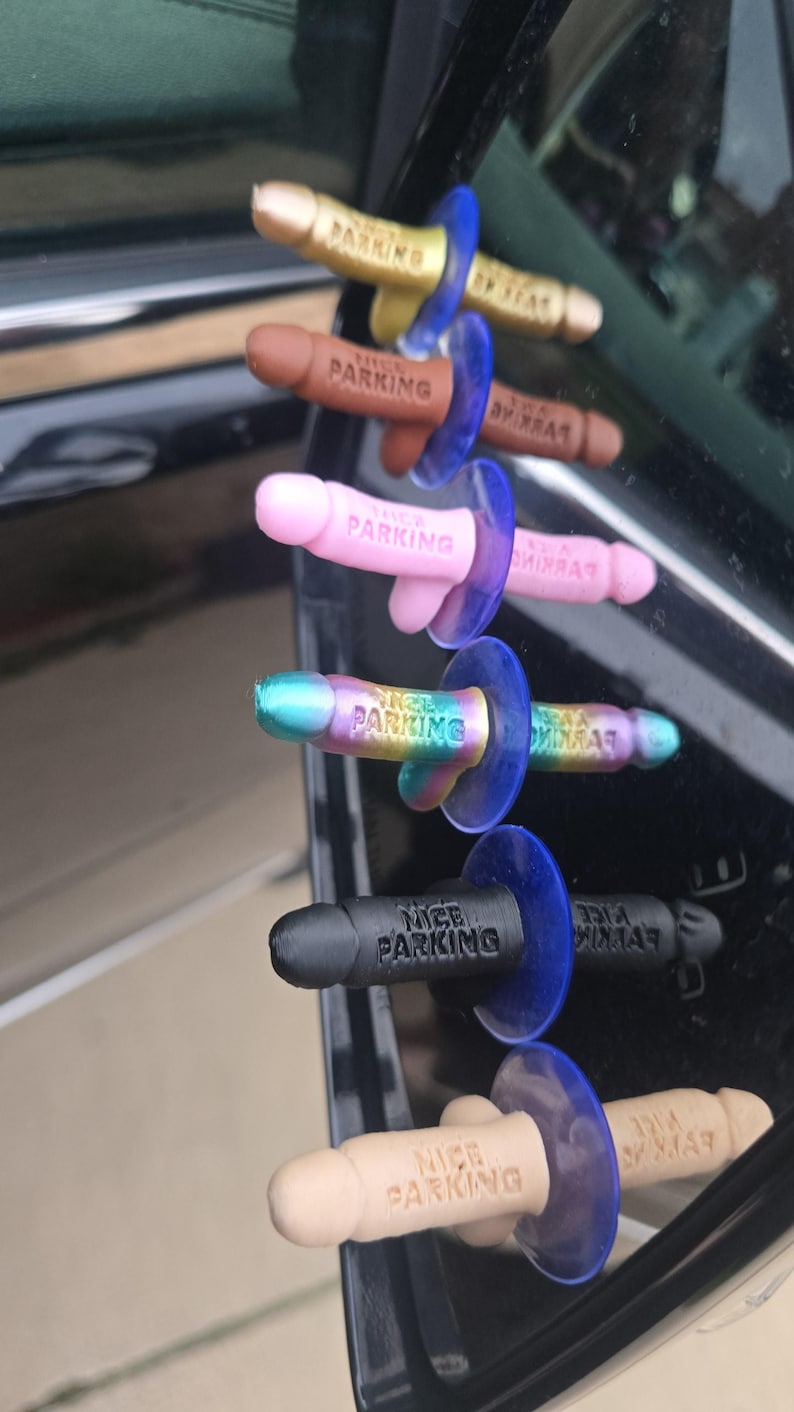 NICE PARKING" WEENIE SUCTION CUPS