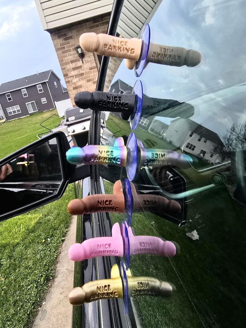 NICE PARKING" WEENIE SUCTION CUPS