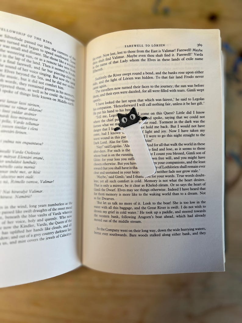 Peeking Black Cat Bookmark