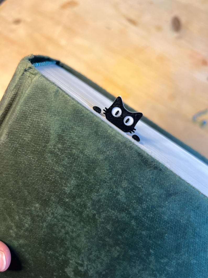Peeking Black Cat Bookmark