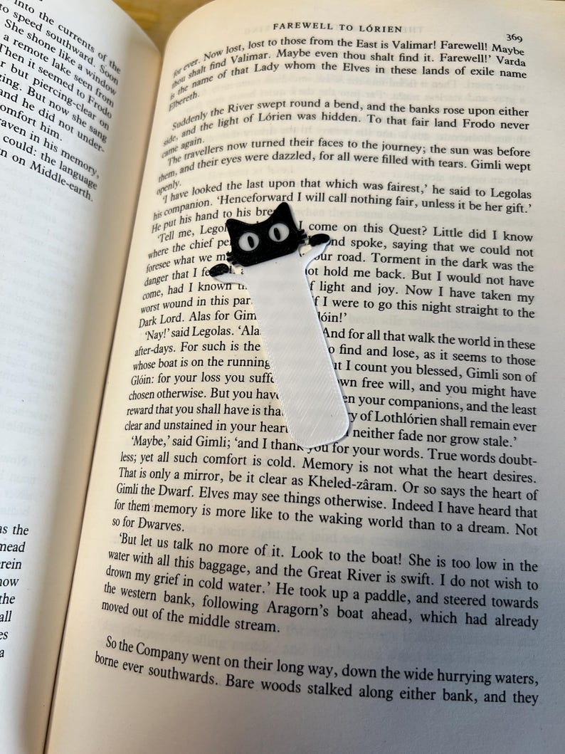 Peeking Black Cat Bookmark
