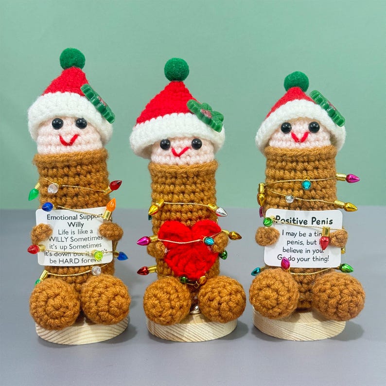 Emotional Support Willy with Christmas Light Strings