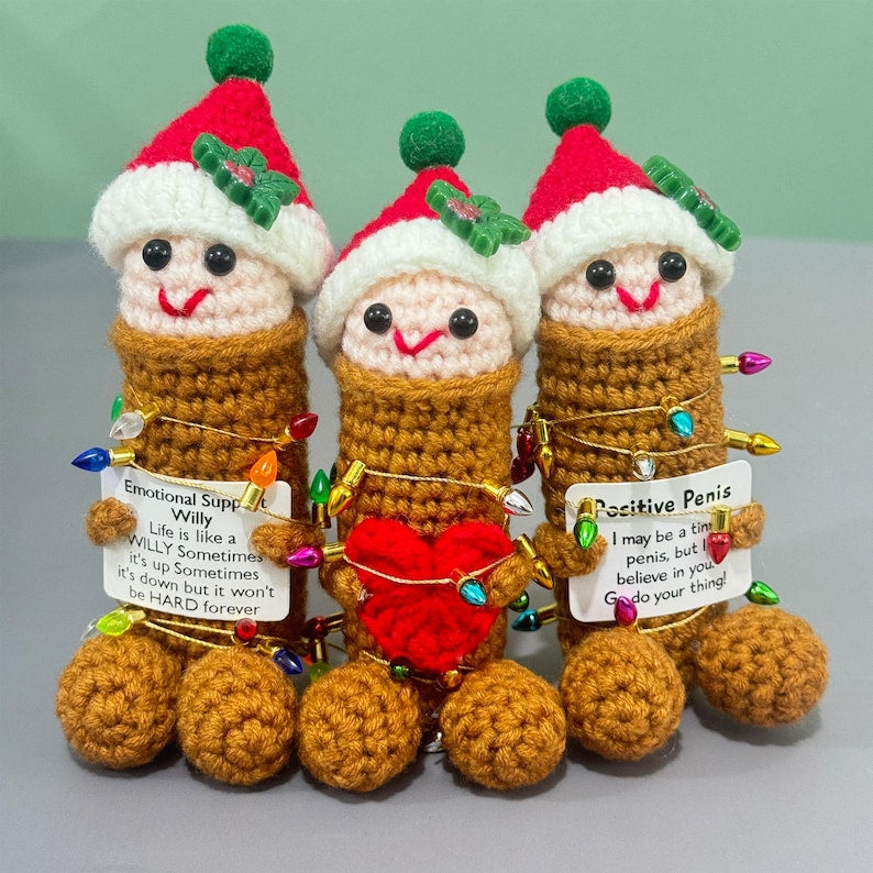 Emotional Support Willy with Christmas Light Strings