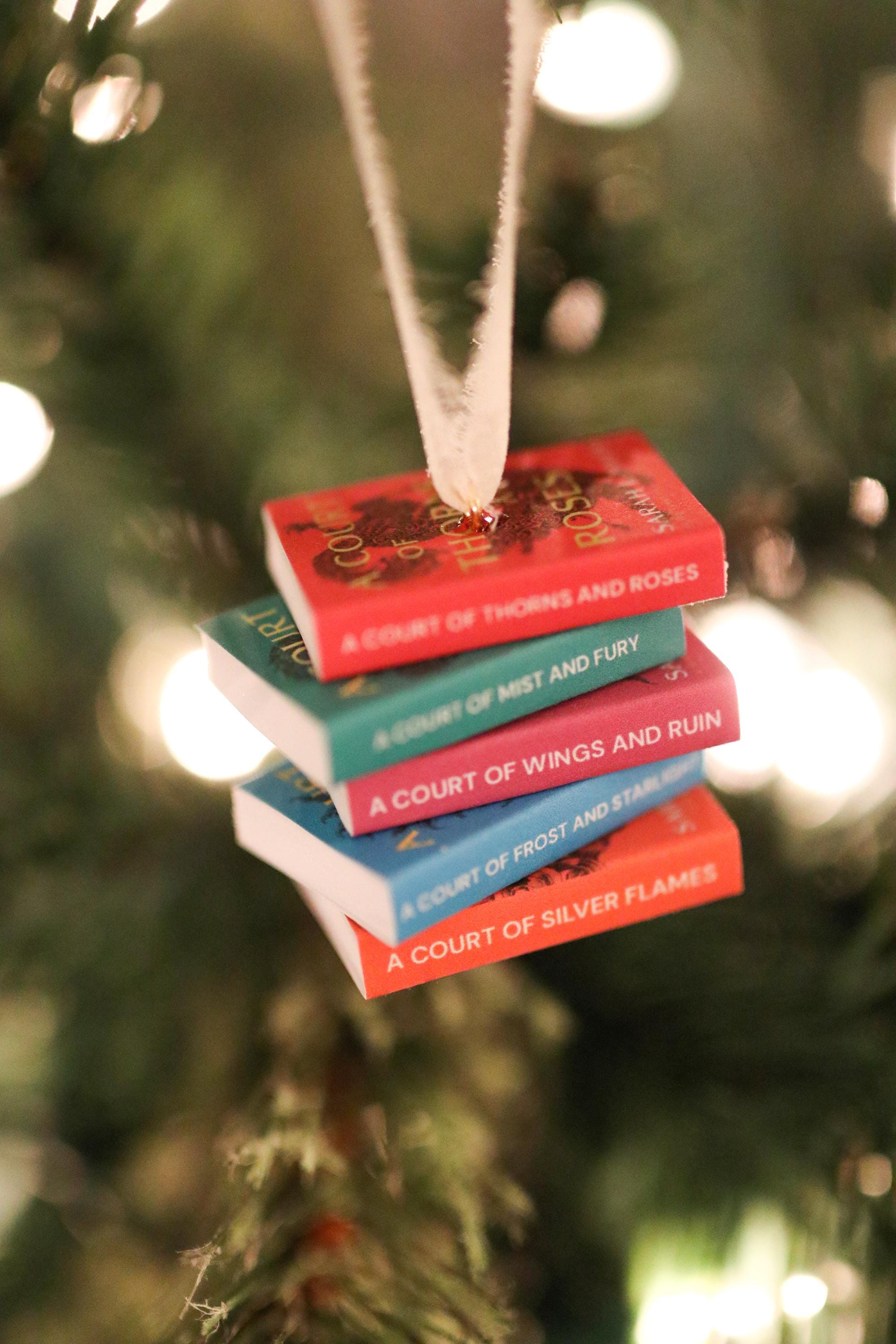 Christmas Book Stack Ornament