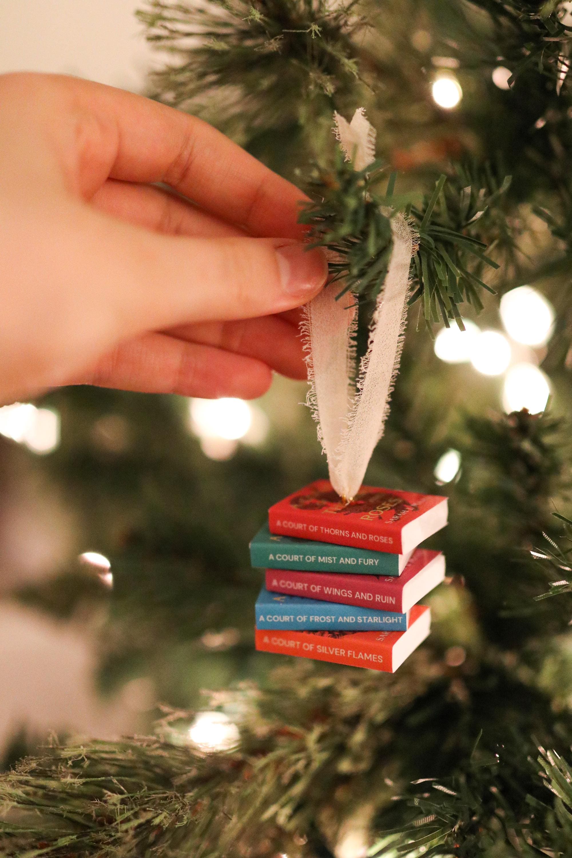 Christmas Book Stack Ornament