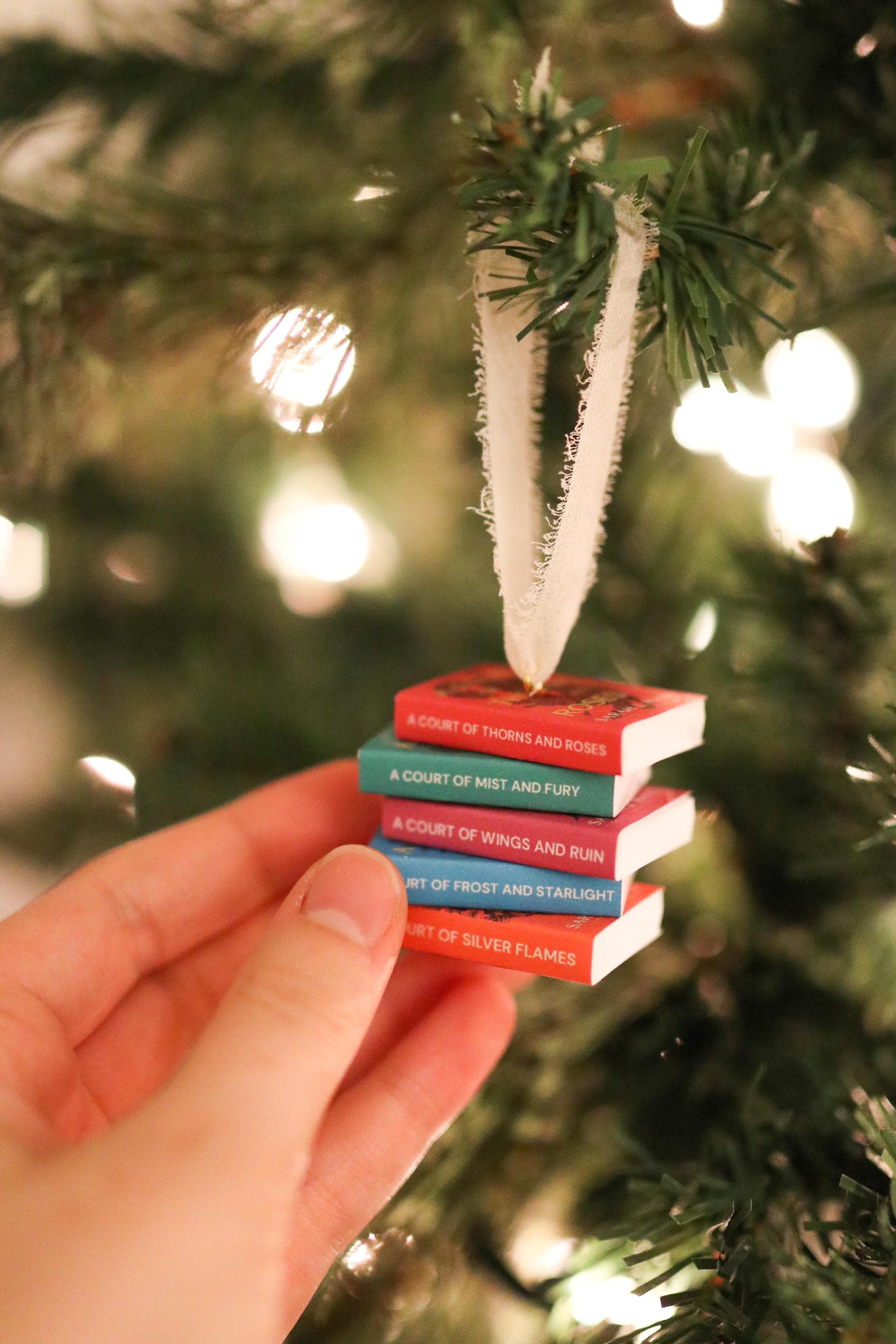 Christmas Book Stack Ornament