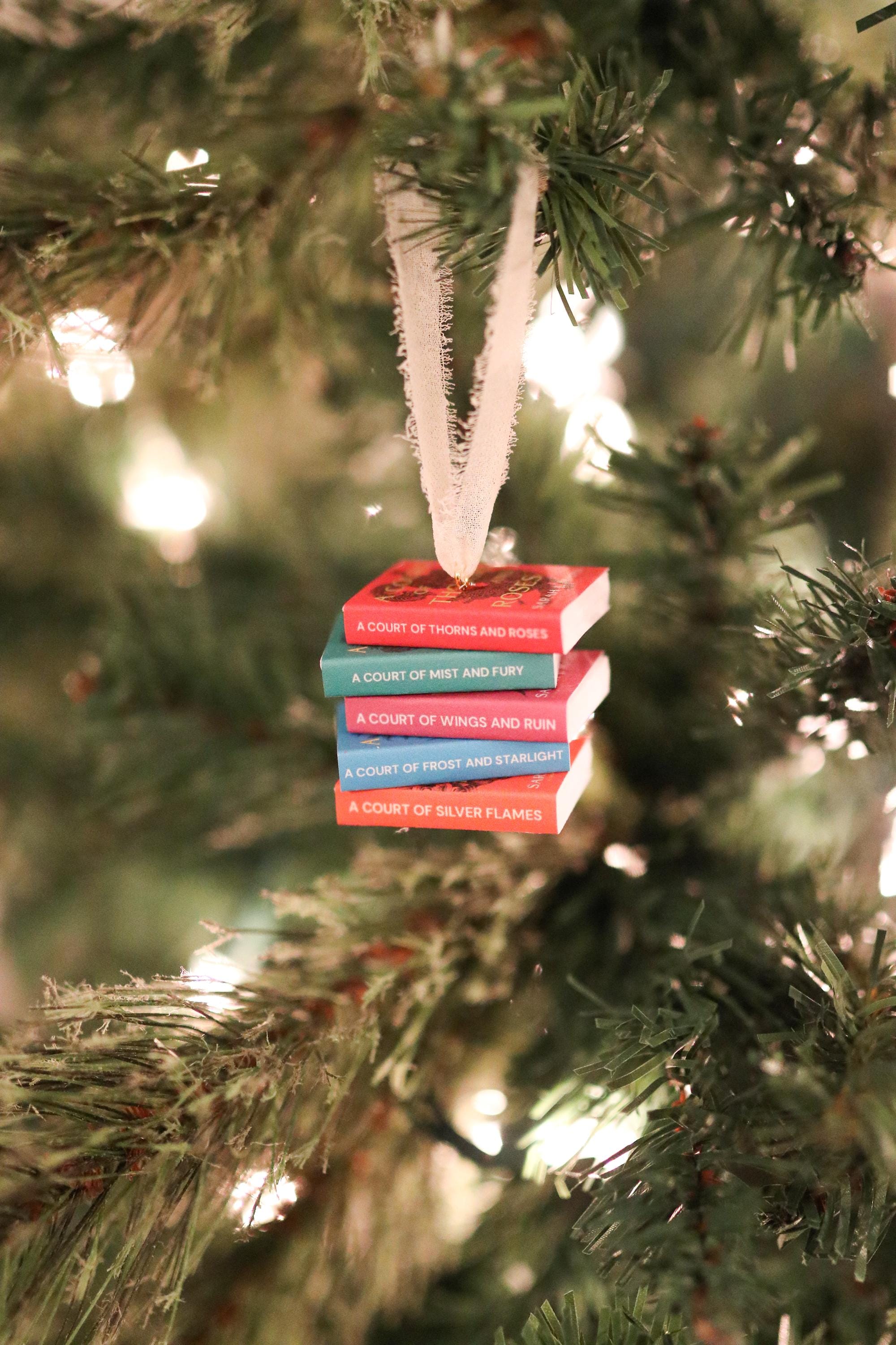 Christmas Book Stack Ornament