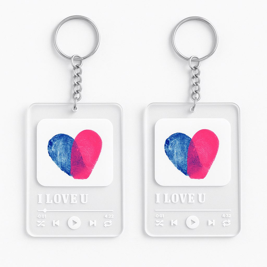 Lovers Fingerprint Keychain