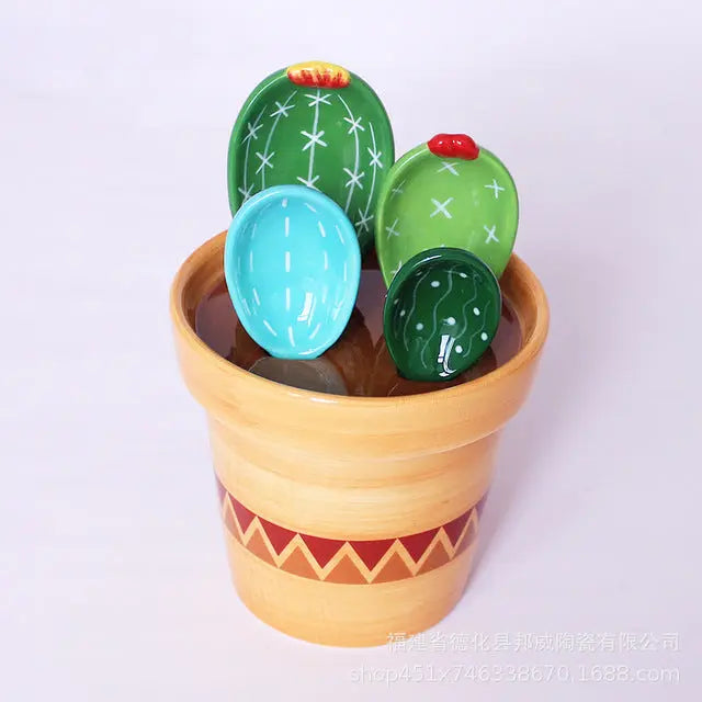 Ceramic Cactus Measuring Spoons Trendslana