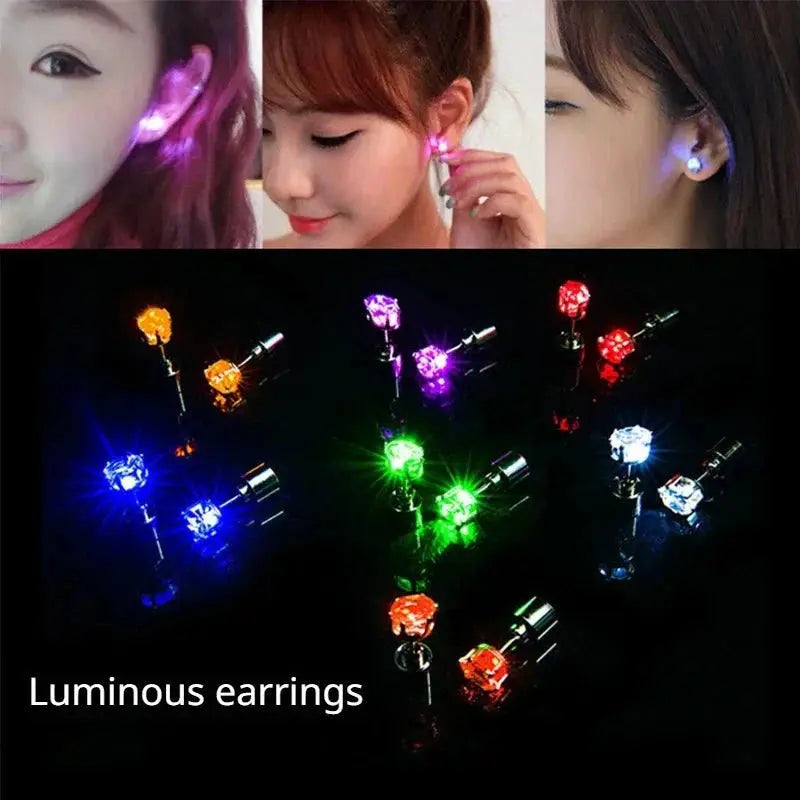 Unique Colorful LED Luminous Ear Studs SELECTION My store