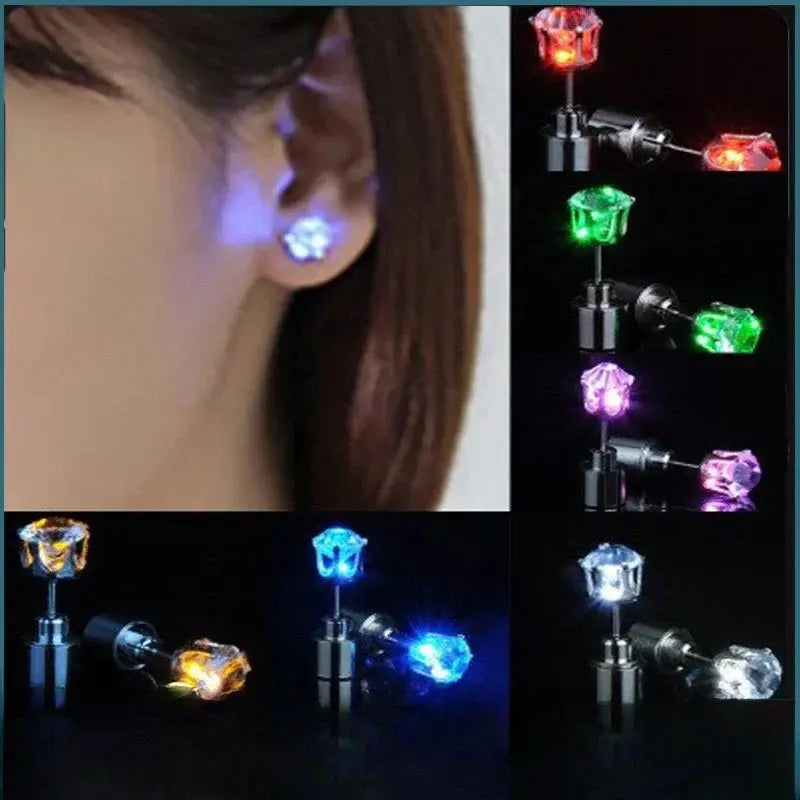 Unique Colorful LED Luminous Ear Studs SELECTION My store