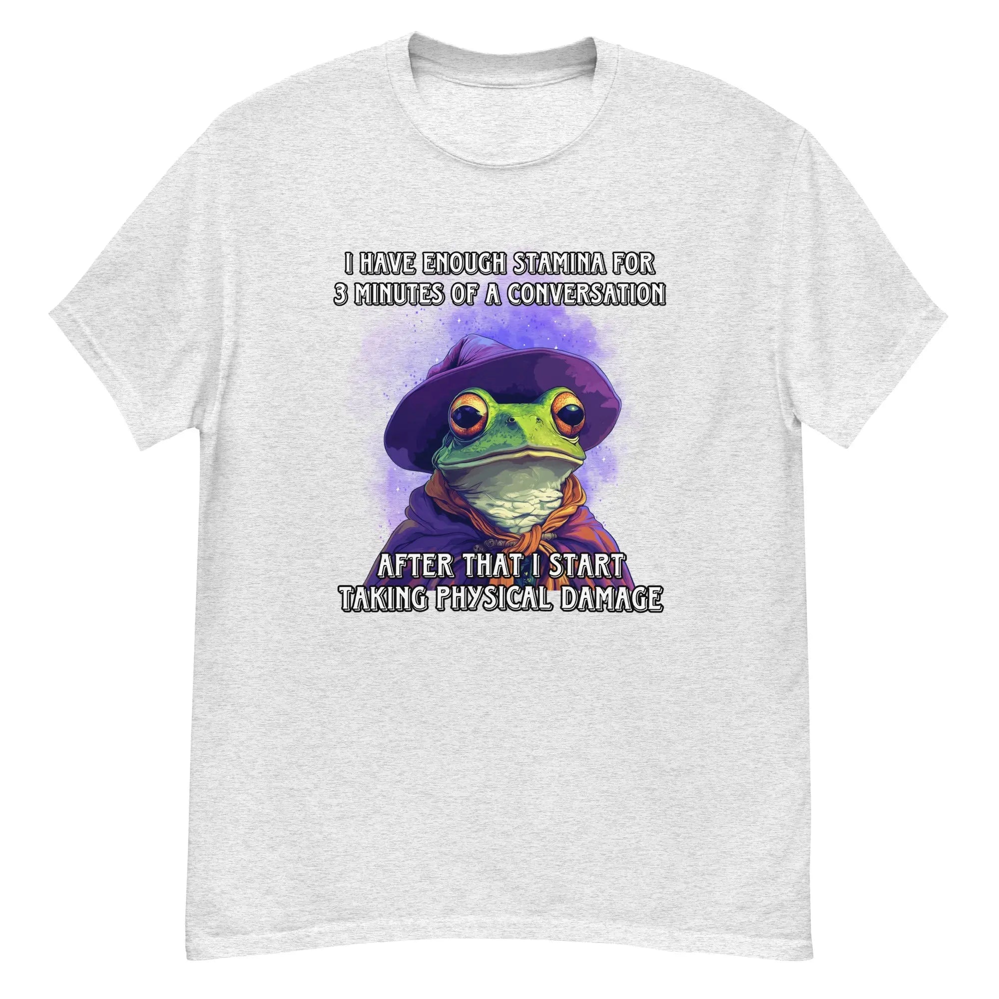 I have enough stamina for 3 minutes of a conversation after that I start taking physical damage Trendslana