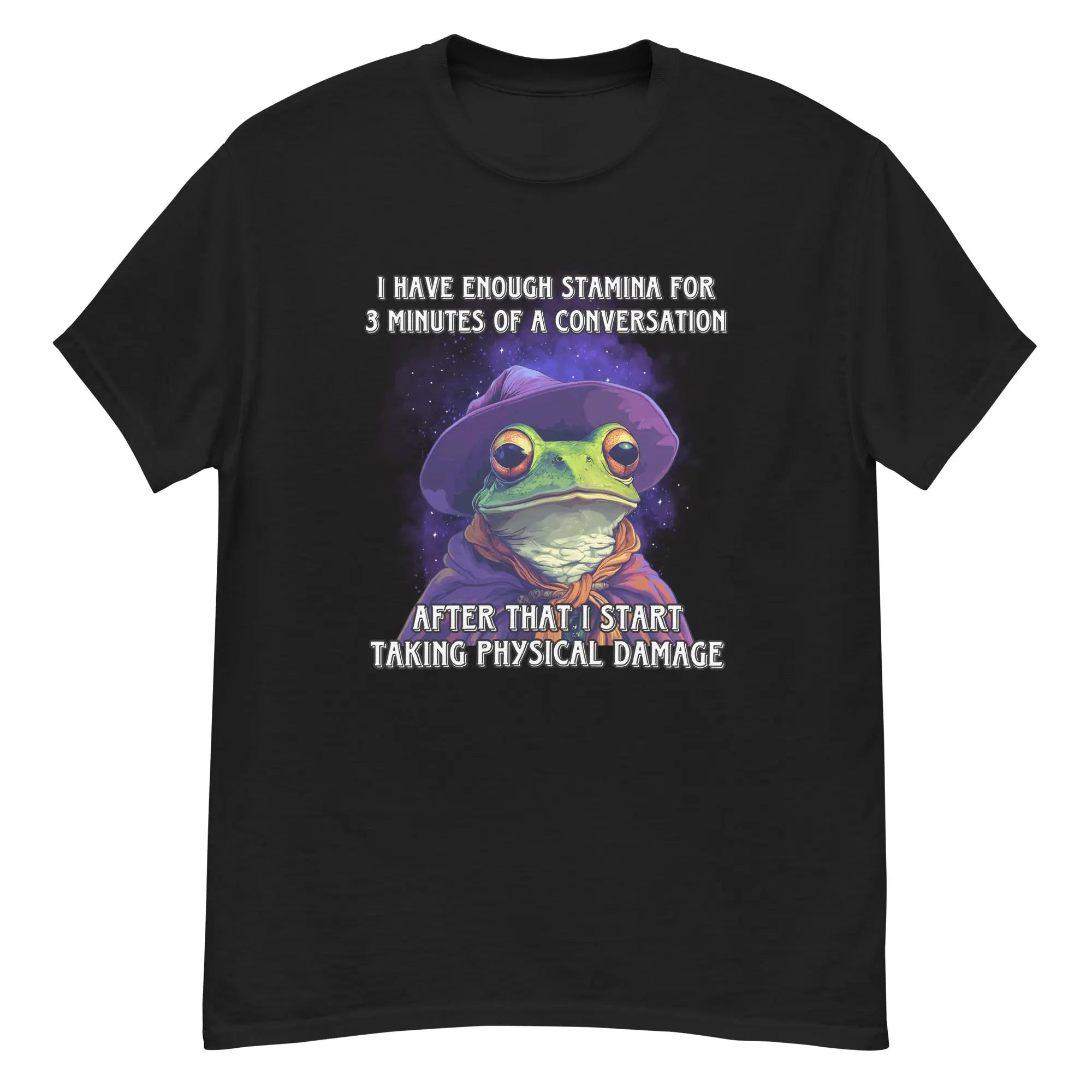 I have enough stamina for 3 minutes of a conversation after that I start taking physical damage Trendslana