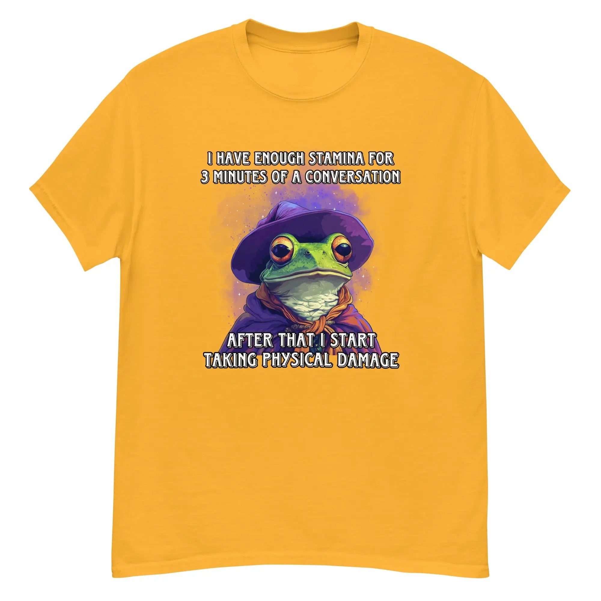 I have enough stamina for 3 minutes of a conversation after that I start taking physical damage Trendslana