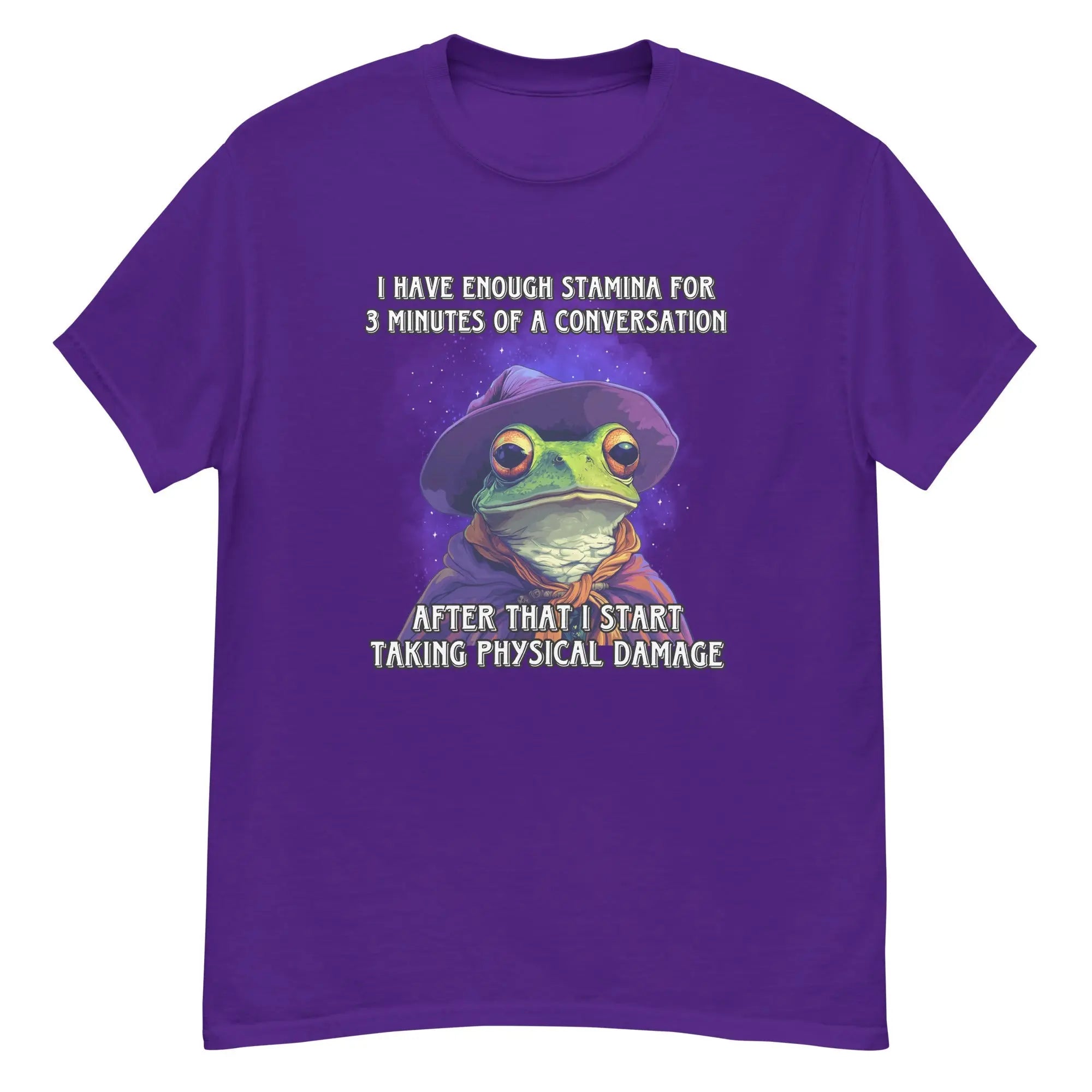 I have enough stamina for 3 minutes of a conversation after that I start taking physical damage Trendslana