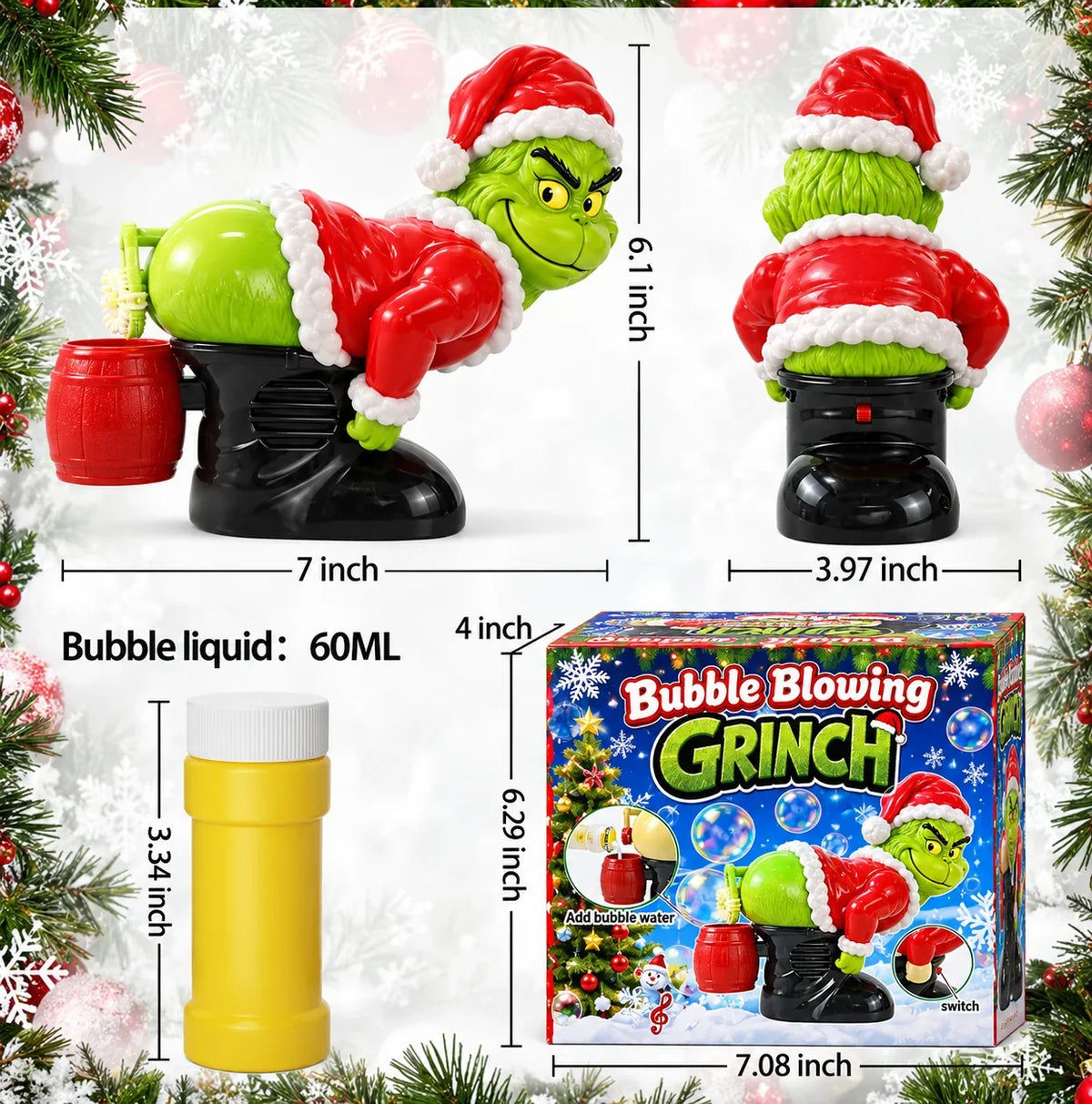 Funny Bubble Blowing Grinch