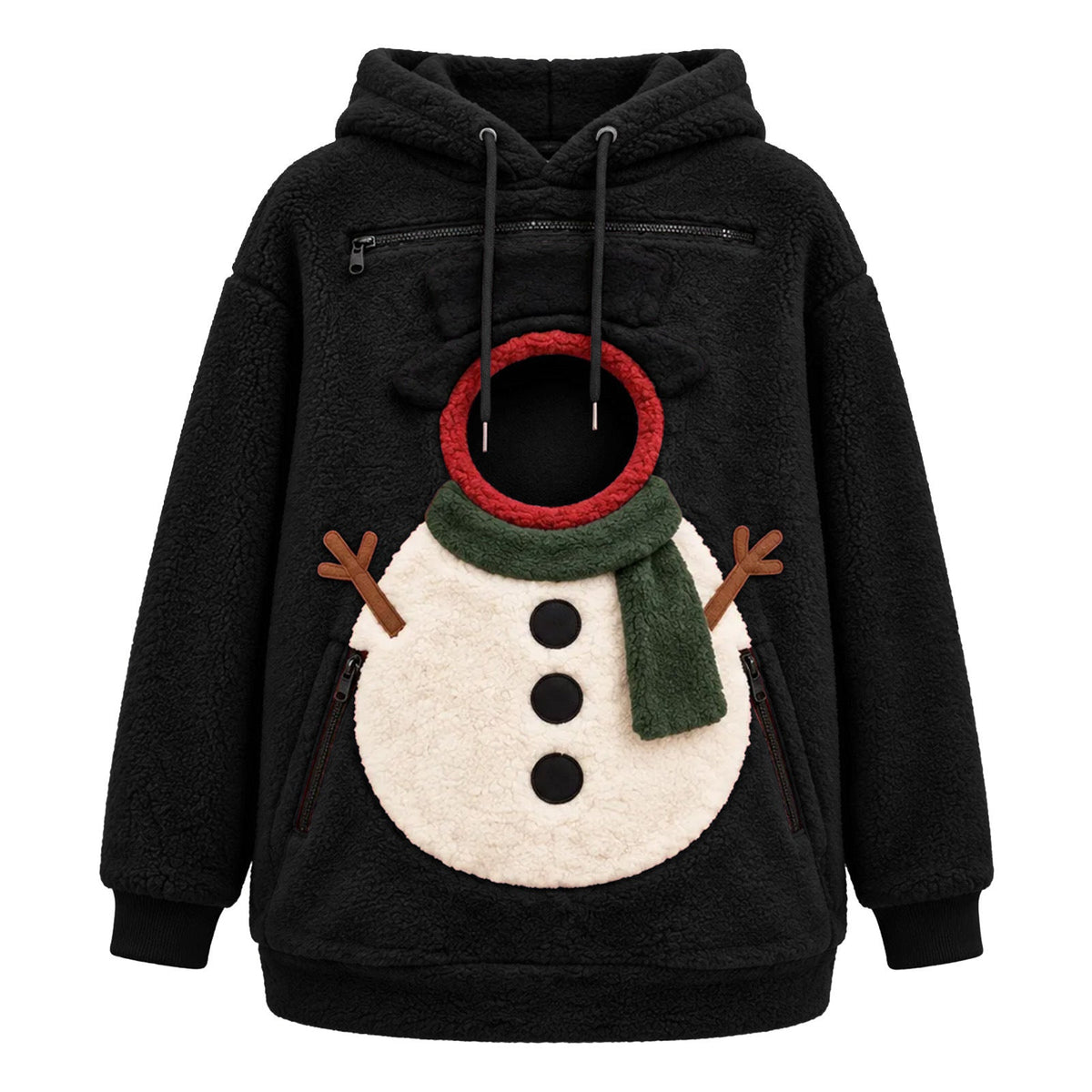 Christmas Pet Carrier Fleece Hoodie
