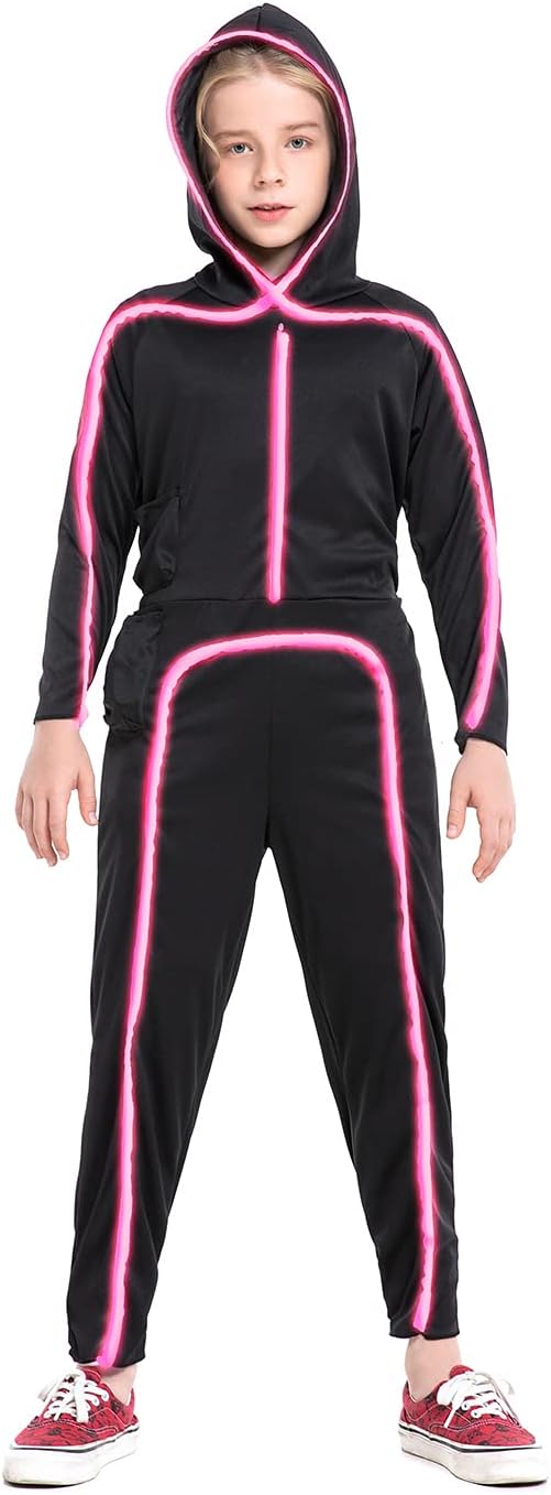 Halloween Costume LED Stick Figure