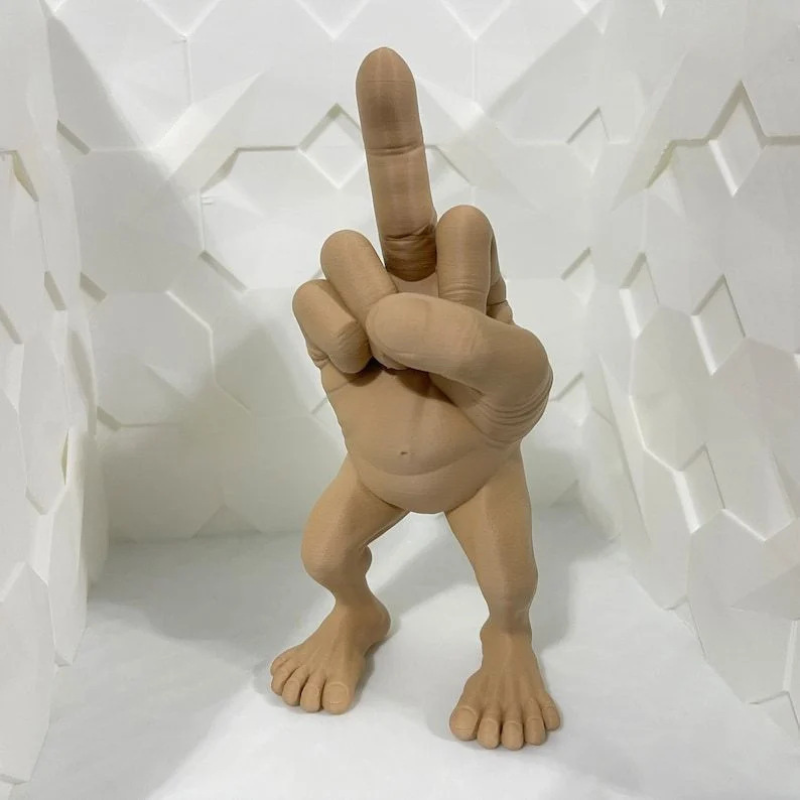 Middle Finger Figure with Legs