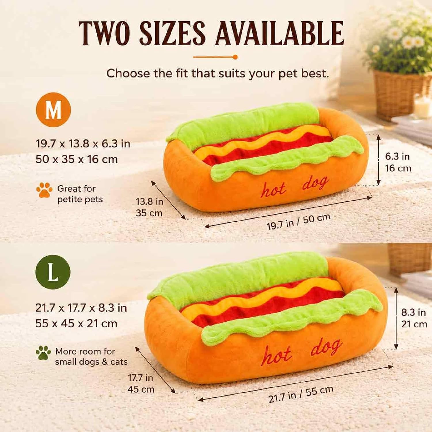 Hotdog Shape pet bed