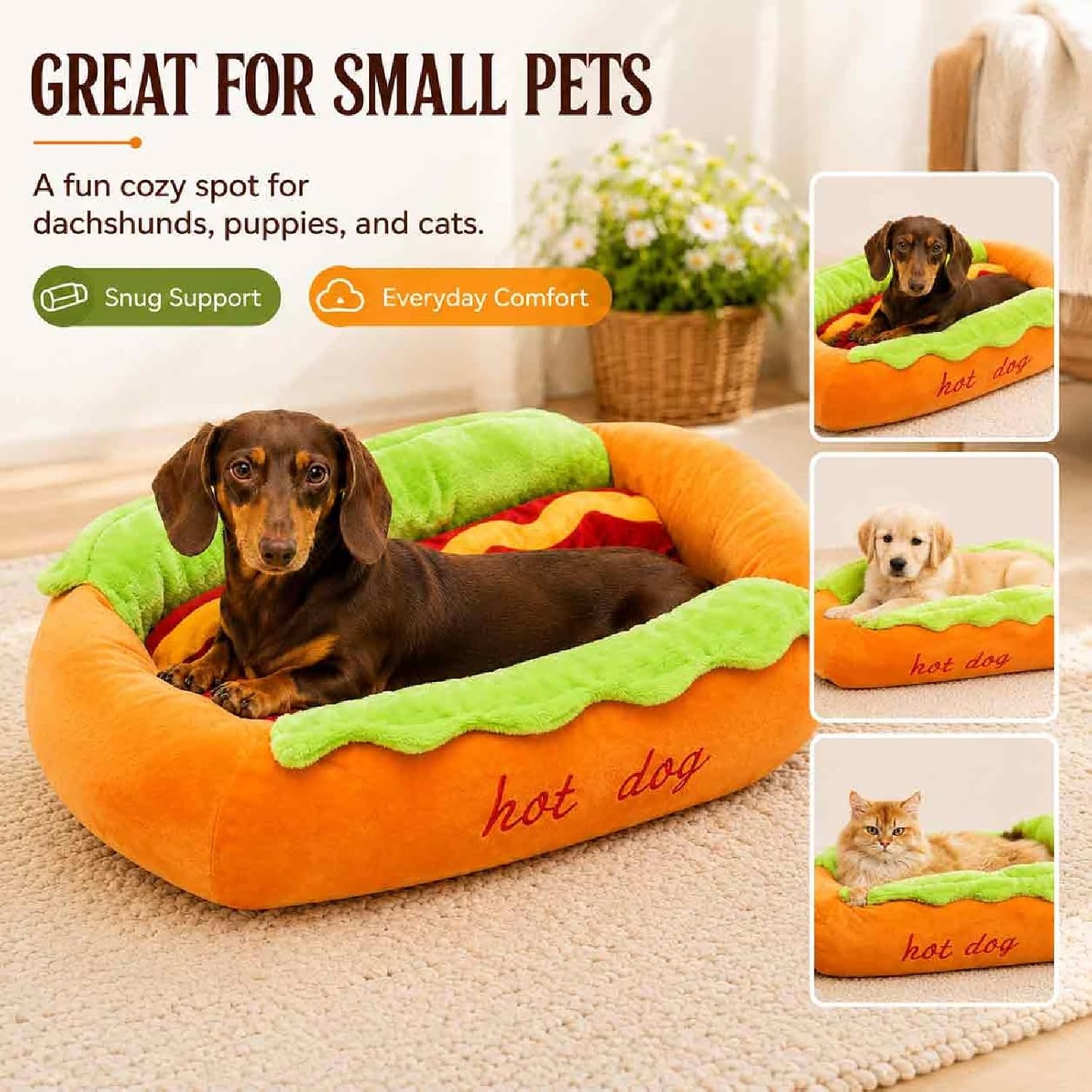 Hotdog Shape pet bed
