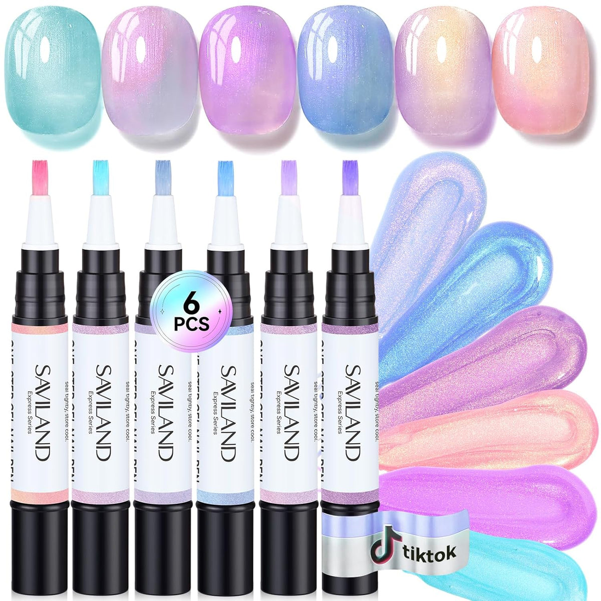6-Color Gel Polish Pen Set