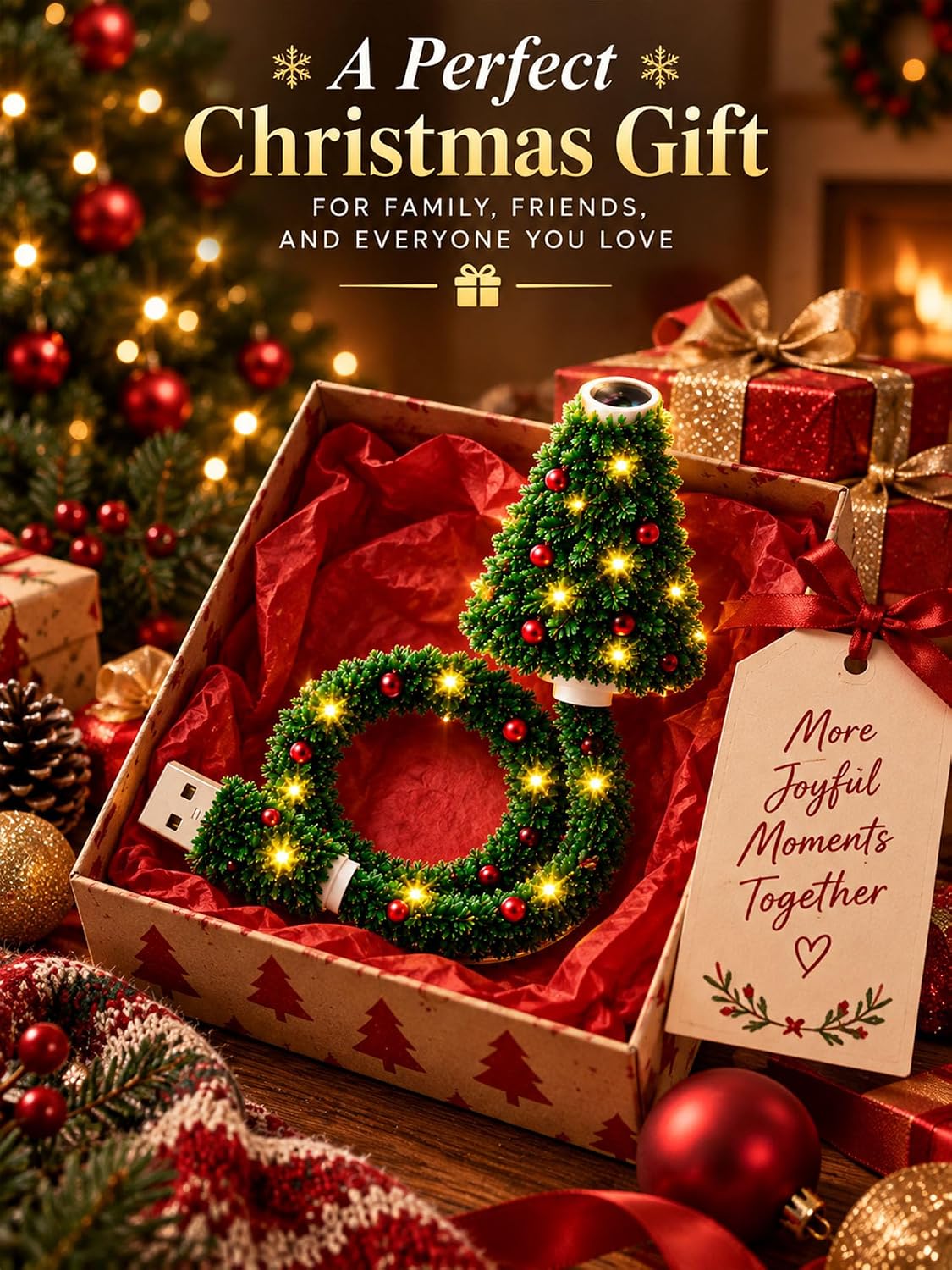 Plug-in Christmas tree projection night light
