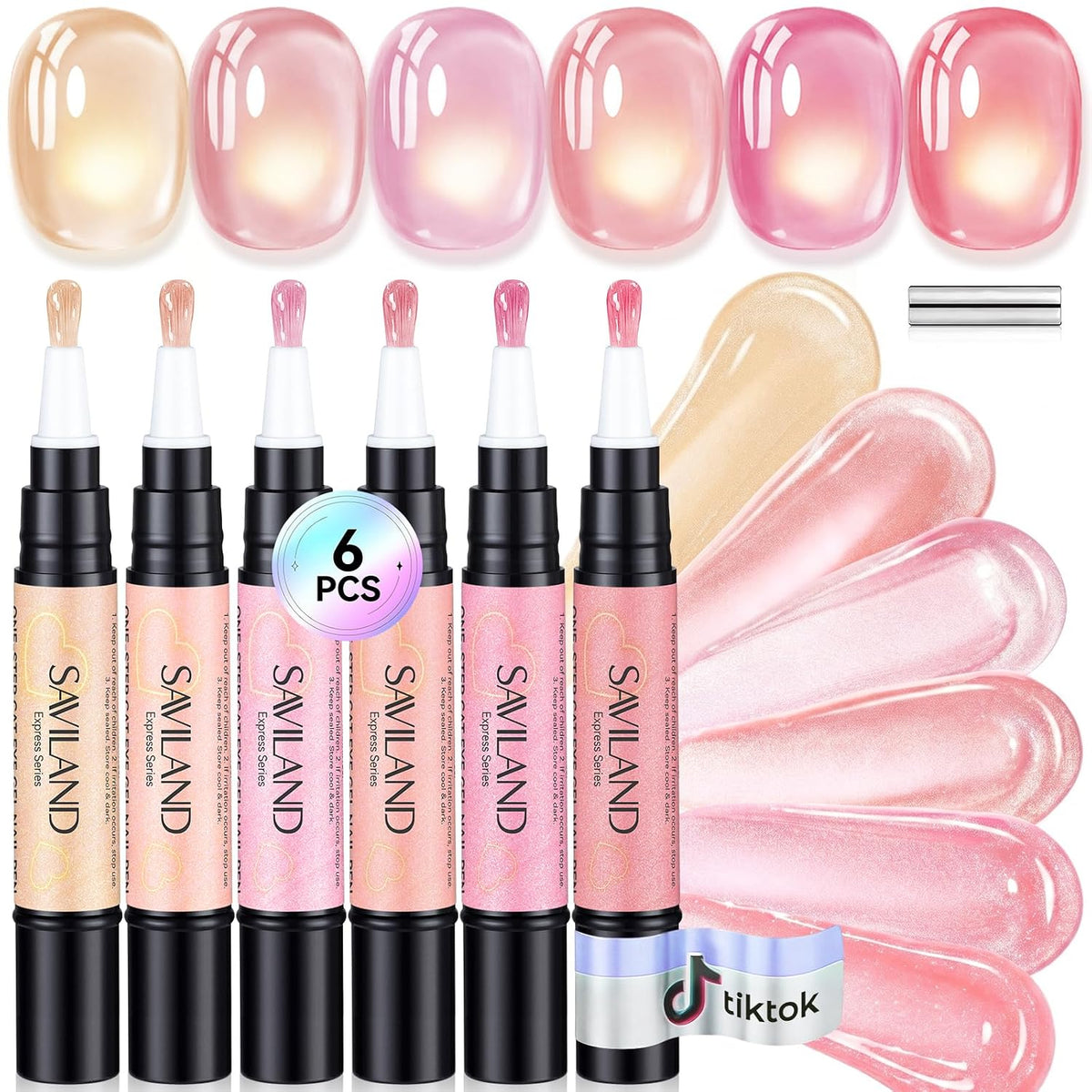 6-Color Gel Polish Pen Set
