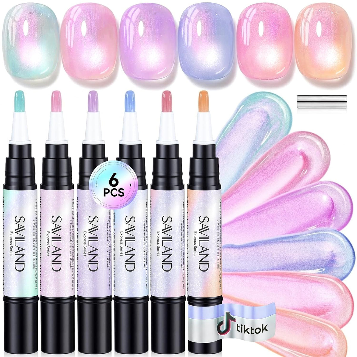 6-Color Gel Polish Pen Set