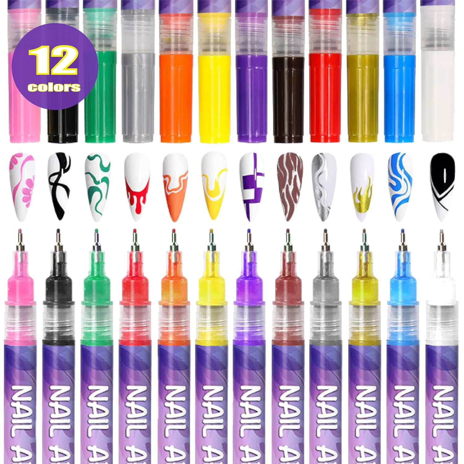 Nail art pen 3D nail polish pens