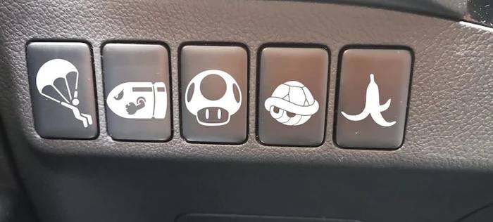 Funny Blank Button Decals for Car