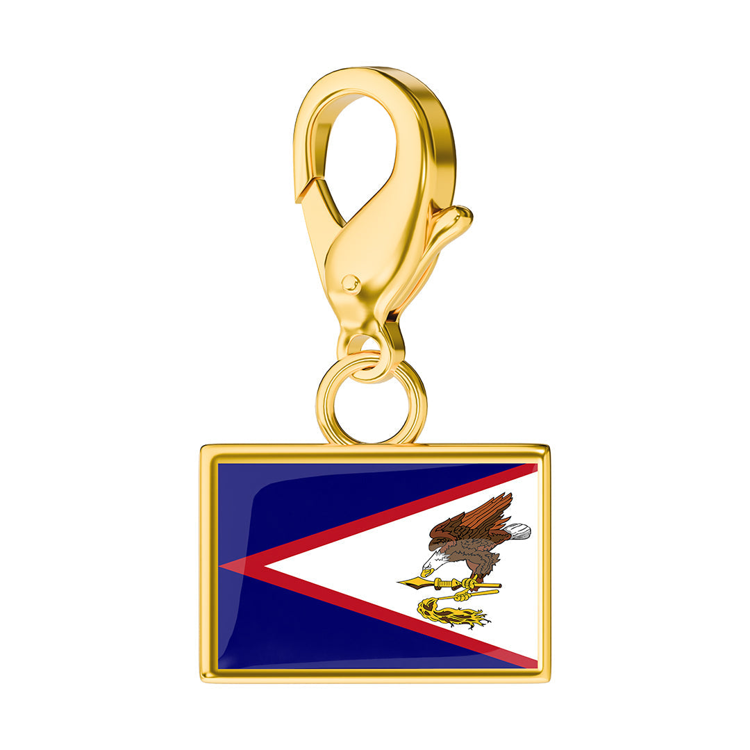 FLAG & MAP CHARMS SET