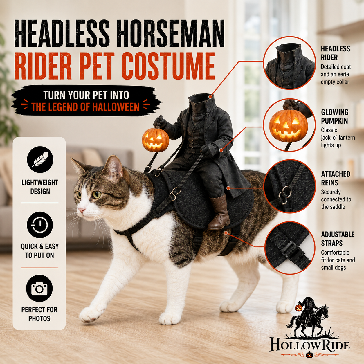 The Headless Horseman Rider Pet Costume