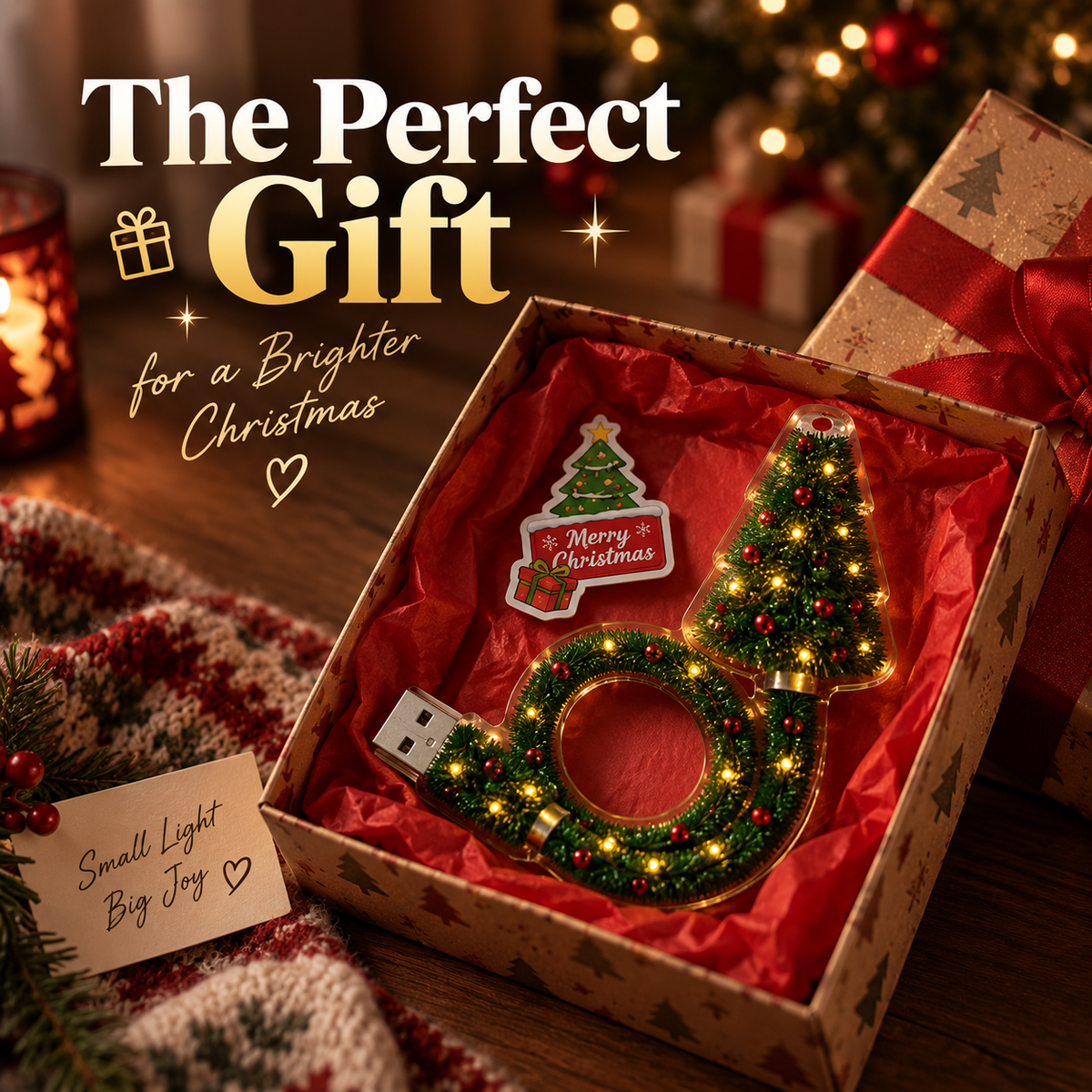 Holly Glow Christmas Projector