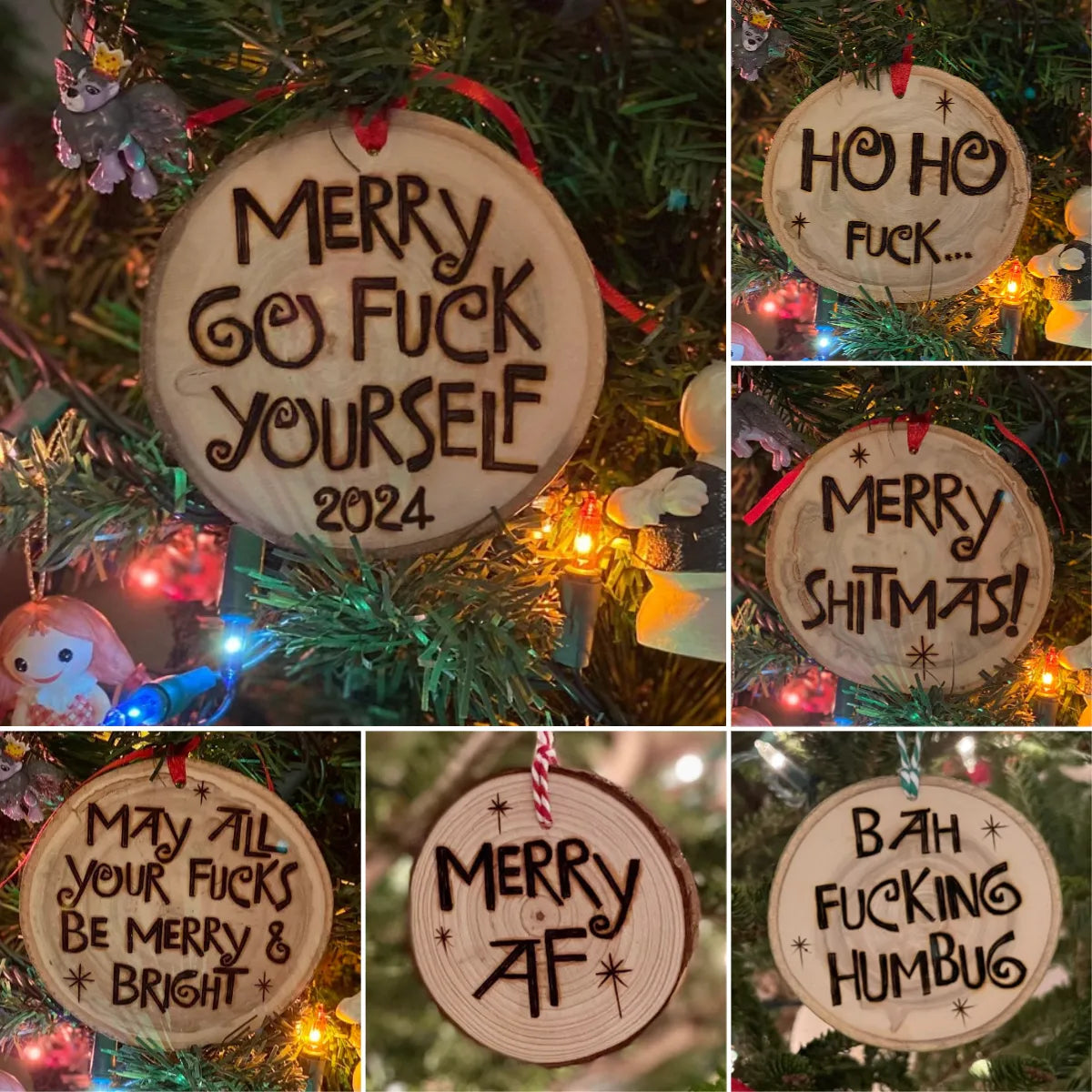 Offensive Merry Christmas Ornament