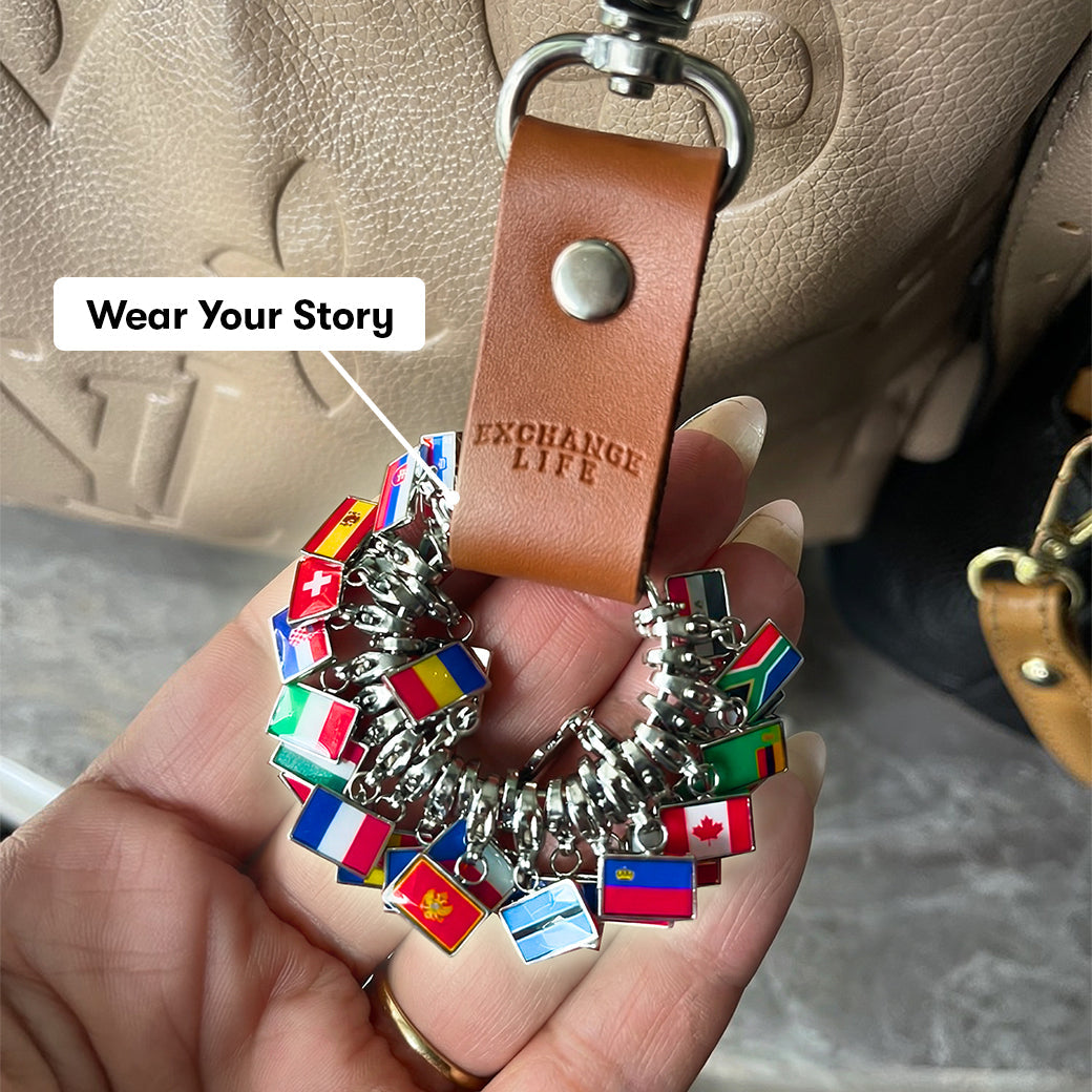 FLAG & MAP CHARMS SET