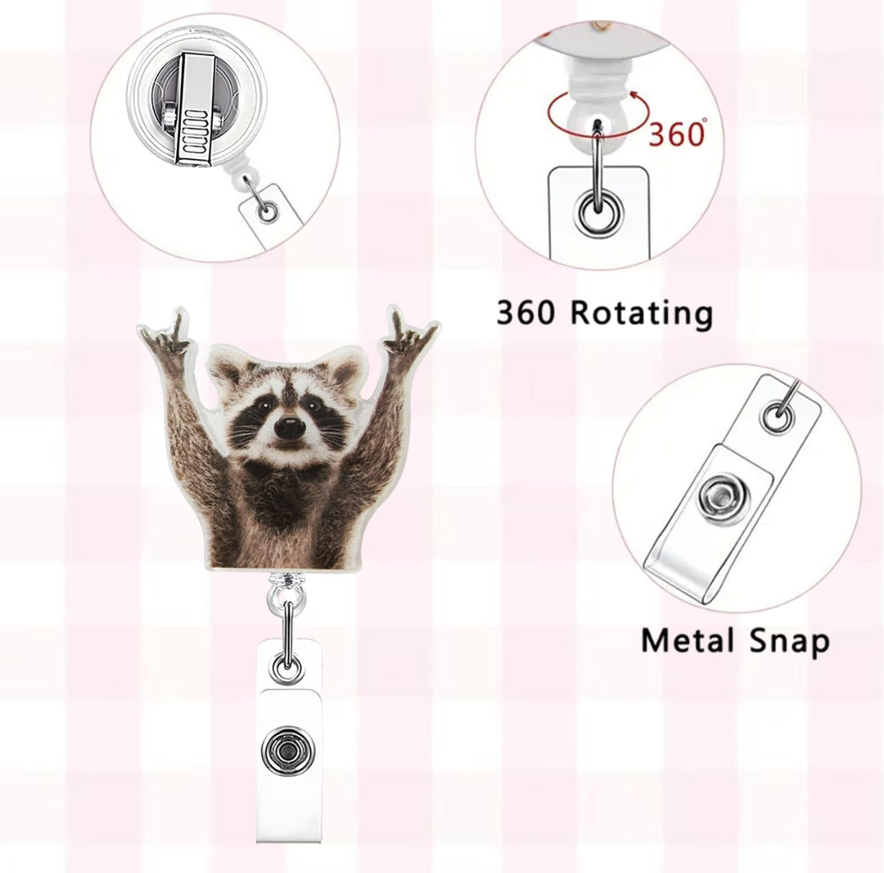 Hip hop Raccoon Badge