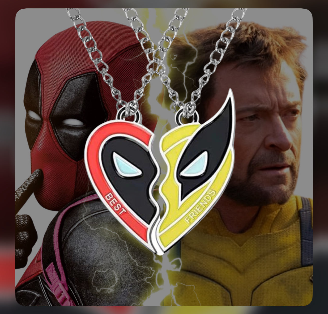 Best Friends Necklaces (Deadpool & Wolverine)