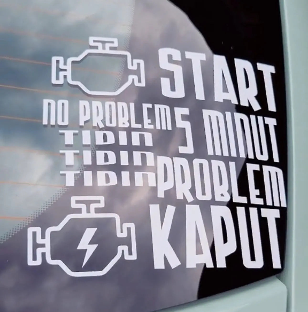 Start Engine Sticker Engine start no problem-Funny sticker